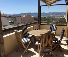 Appartement de 2 chambres a Antibes avec magnifique vue sur la mer et terrasse a 300 m de la plage