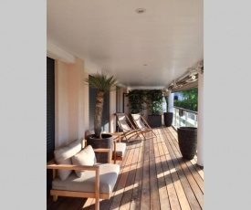 Big private terrace and garden -direct access pool