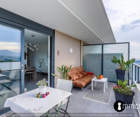 Apartment with swimming pool and garage with electric car terminal