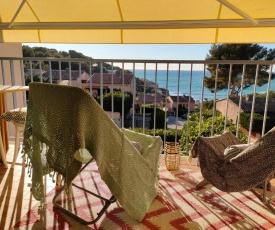 Appartement avec terrasse vue mer, proximité plage, place parking